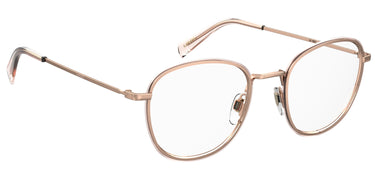 Premium Women Levi's Model Eyeglasses: LV 1027 - Gold Nude(2)- SpecSMART Eye Clinic (Diagonal View)